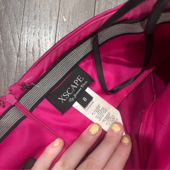 Xscape Strapless Fuchsia Satin Dress - Picture 4 of 4